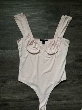 Forever 21 Light Pink Underwire Scoop Bodysuit